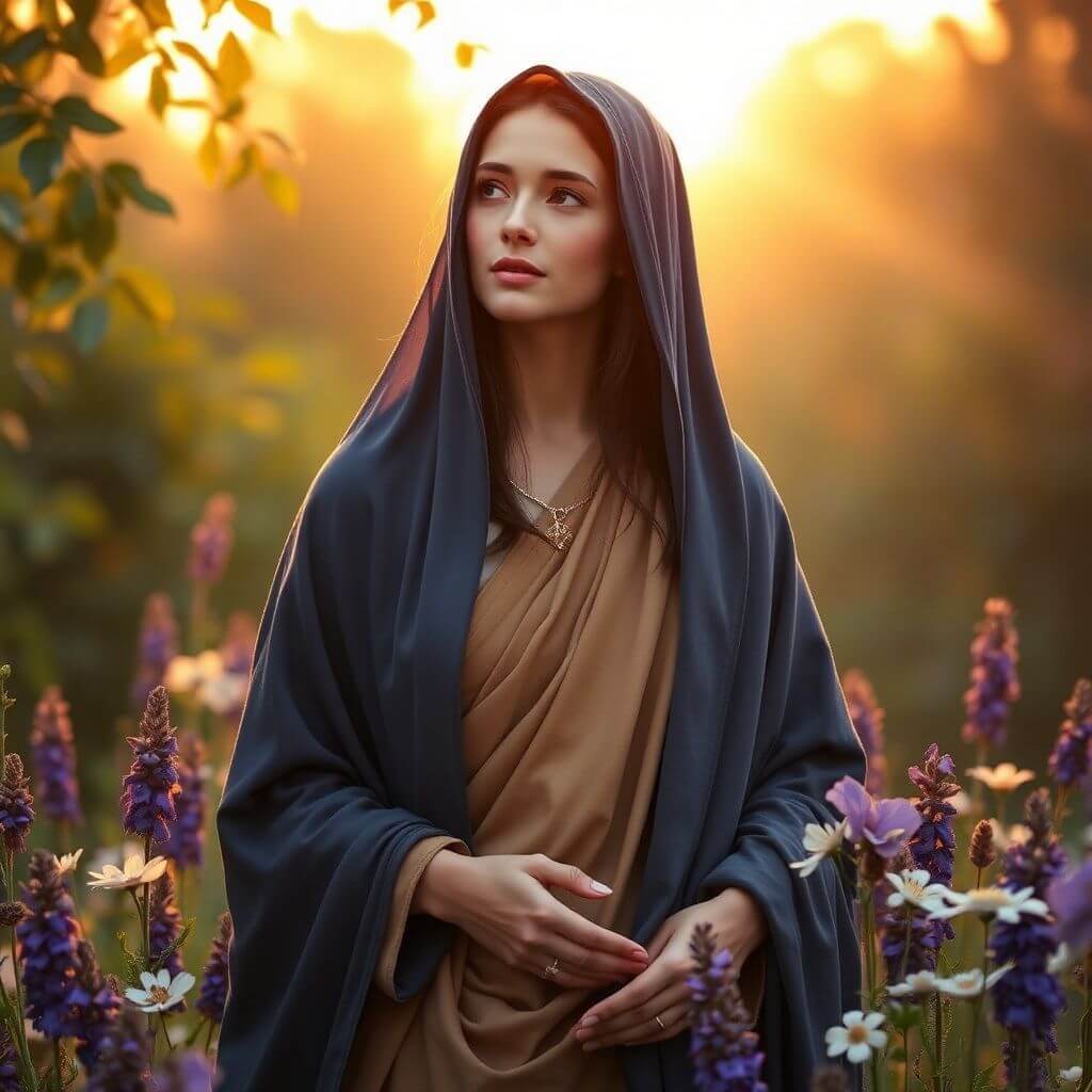 A woman in the garden